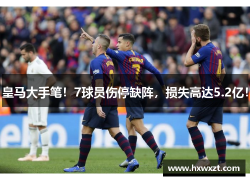 皇马大手笔！7球员伤停缺阵，损失高达5.2亿！